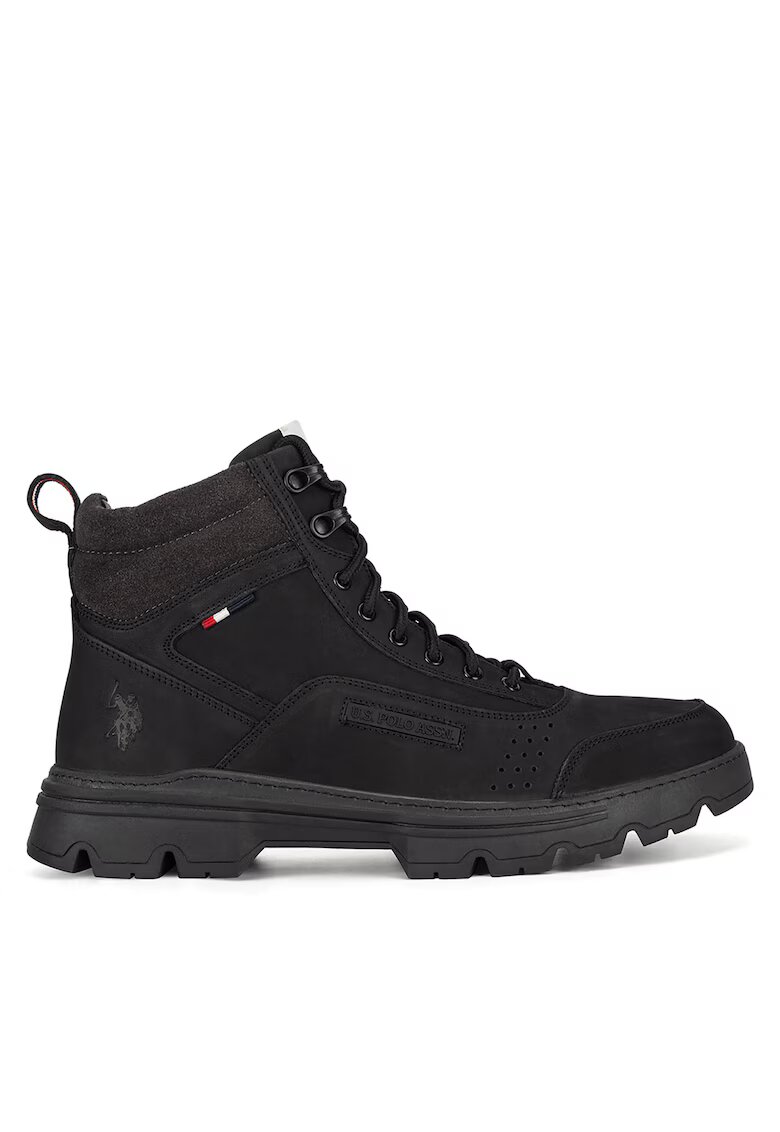 US Polo Assn Мъжки боти - JAMIE001M/DL1 - естествена кожа - черни