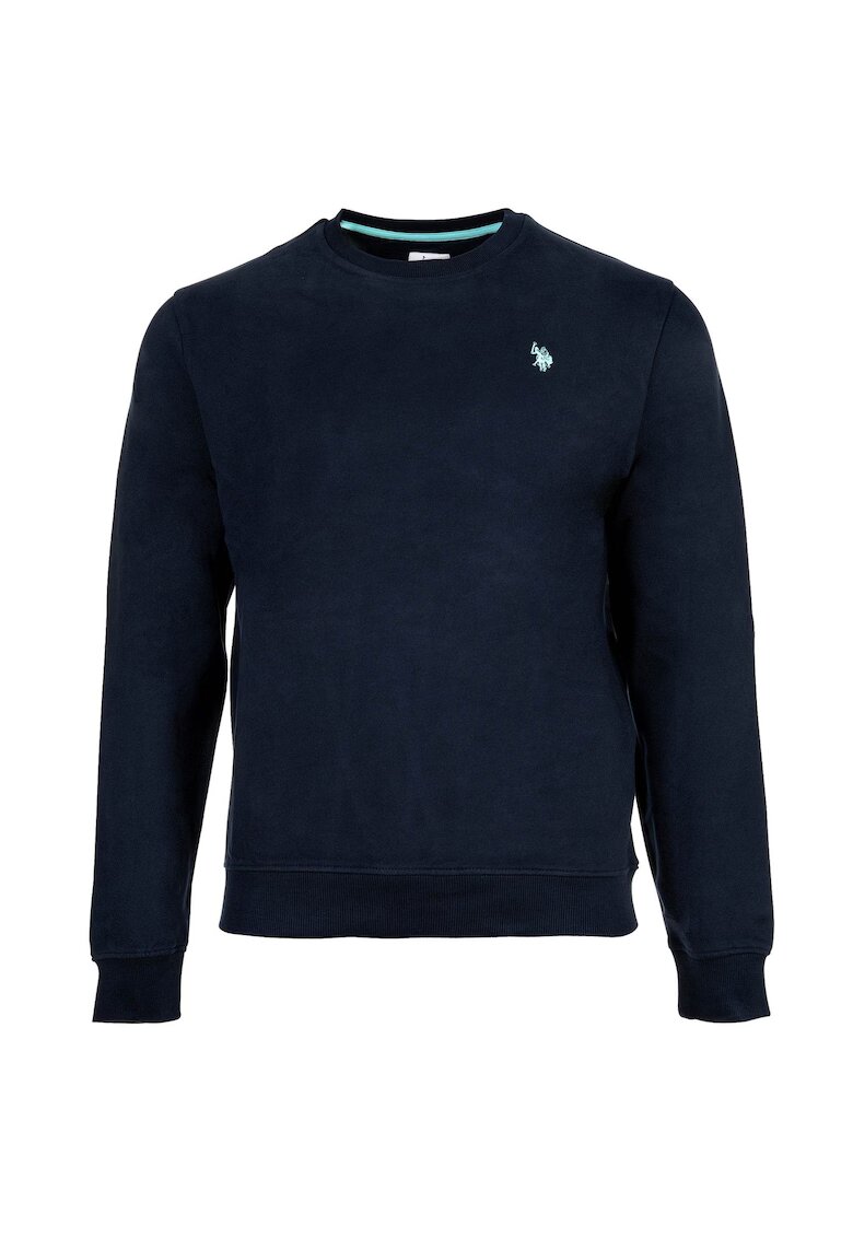 US Polo Assn Памучен суитчърт с овално деколте