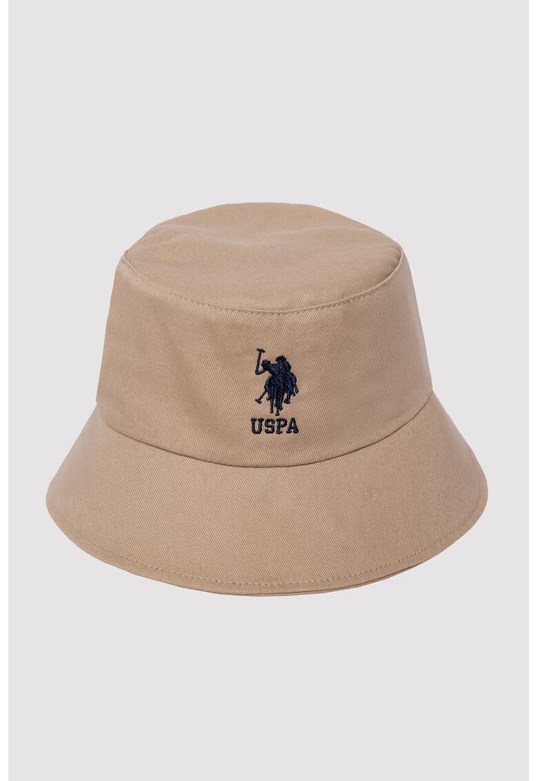 US Polo Assn Шапка с лого - Слонова кост/Тъмносин
