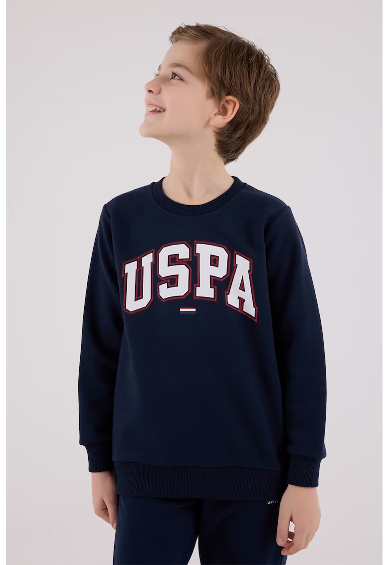 US Polo Assn Спортен екип с лого - Бял/Тъмночервен/Тъмносин