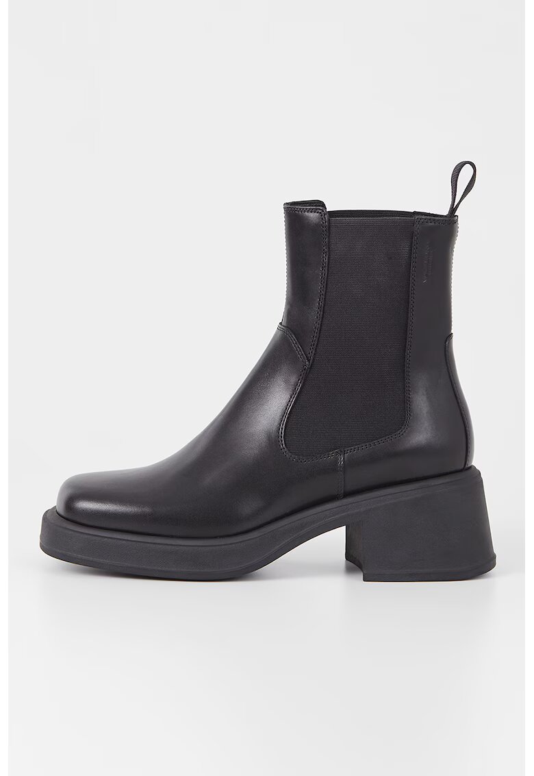 Vagabond Shoemakers Кожени боти Chelsea с масивен ток - Черен