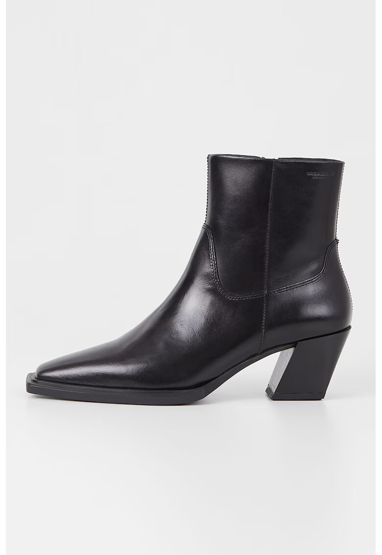 Vagabond Shoemakers Кожени боти с квадратен връх - Черен