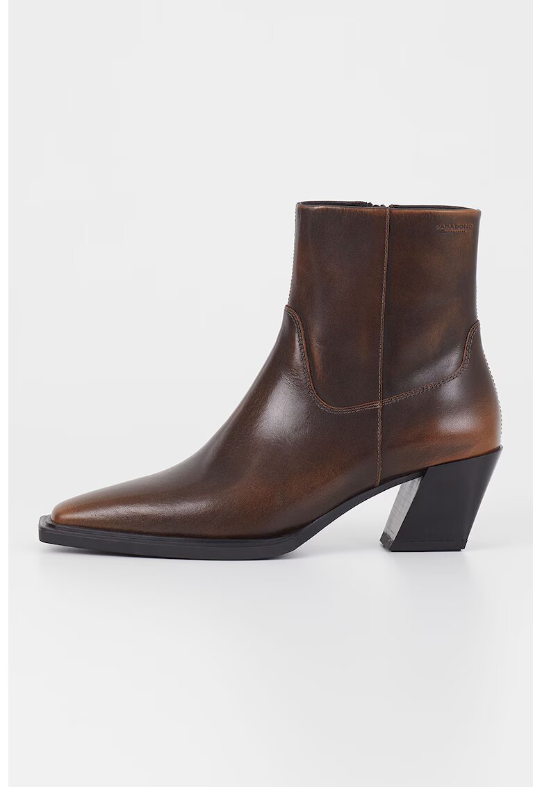 Vagabond Shoemakers Кожени боти с квадратен връх - Кафяв