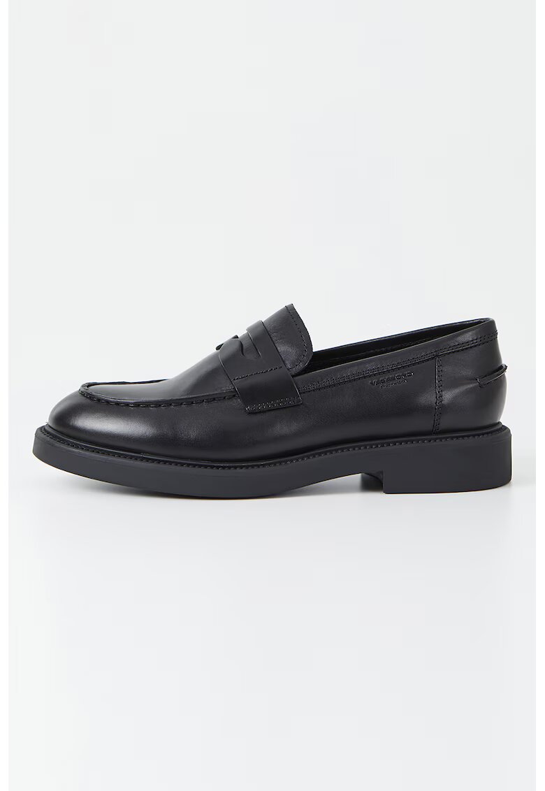 Vagabond Shoemakers Кожени мокасини с лого - Черен