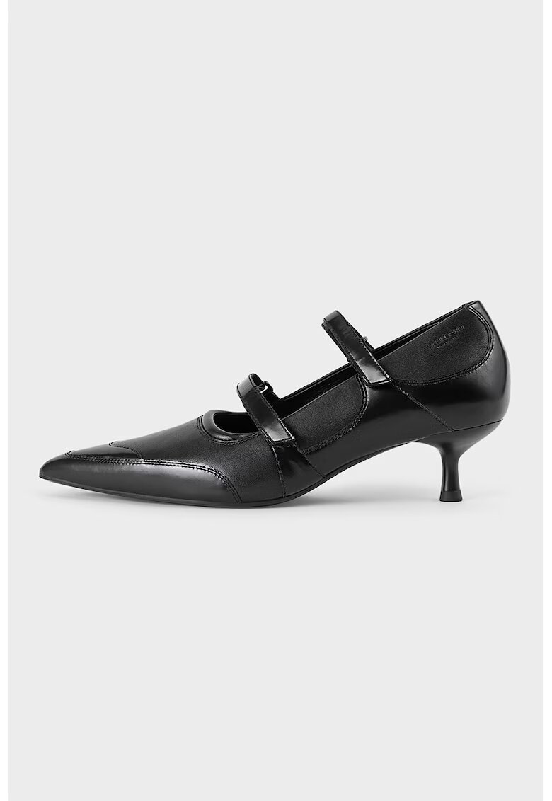 Vagabond Shoemakers Кожени обувки Lykke с котешки ток - Черен