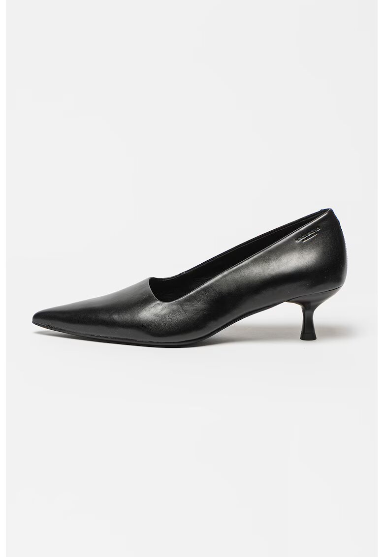 Vagabond Shoemakers Кожени обувки Lykke с котешки ток - Черен