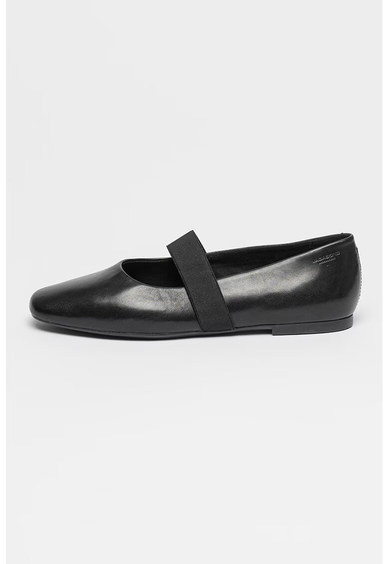Vagabond Shoemakers Кожени пантофки Jolin с еластична каишка - Черен