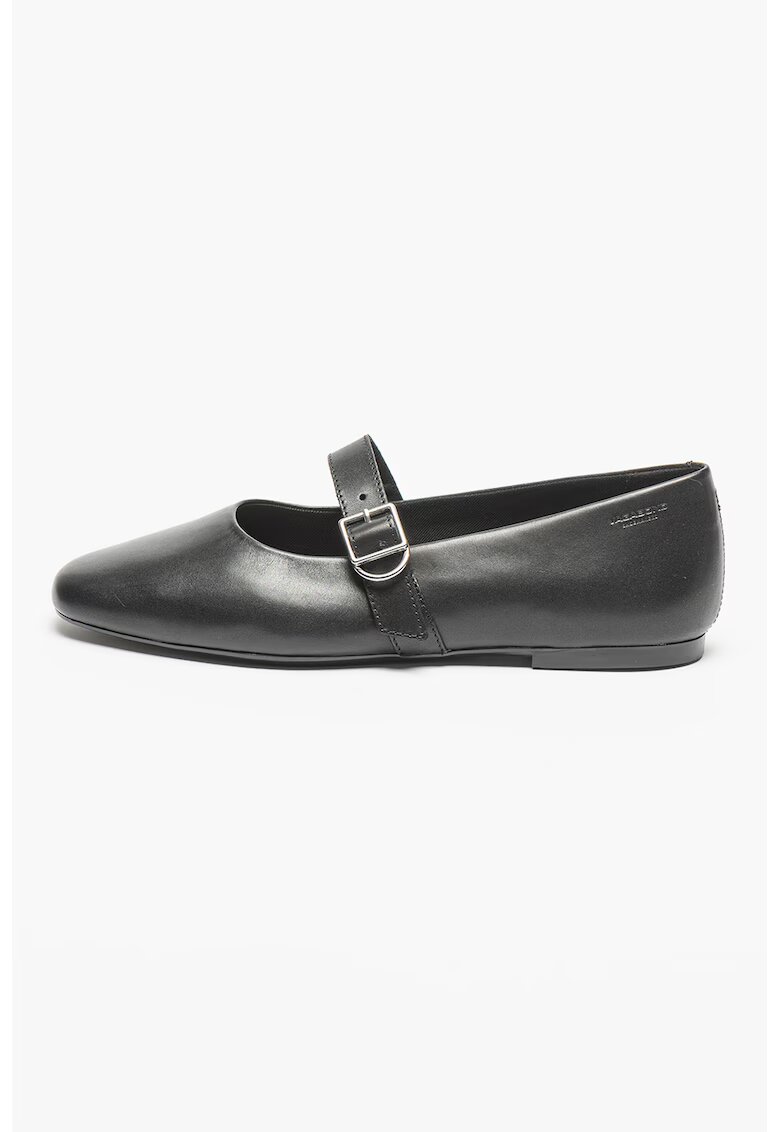 Vagabond Shoemakers Кожени пантофки с каишка с тока - Черен