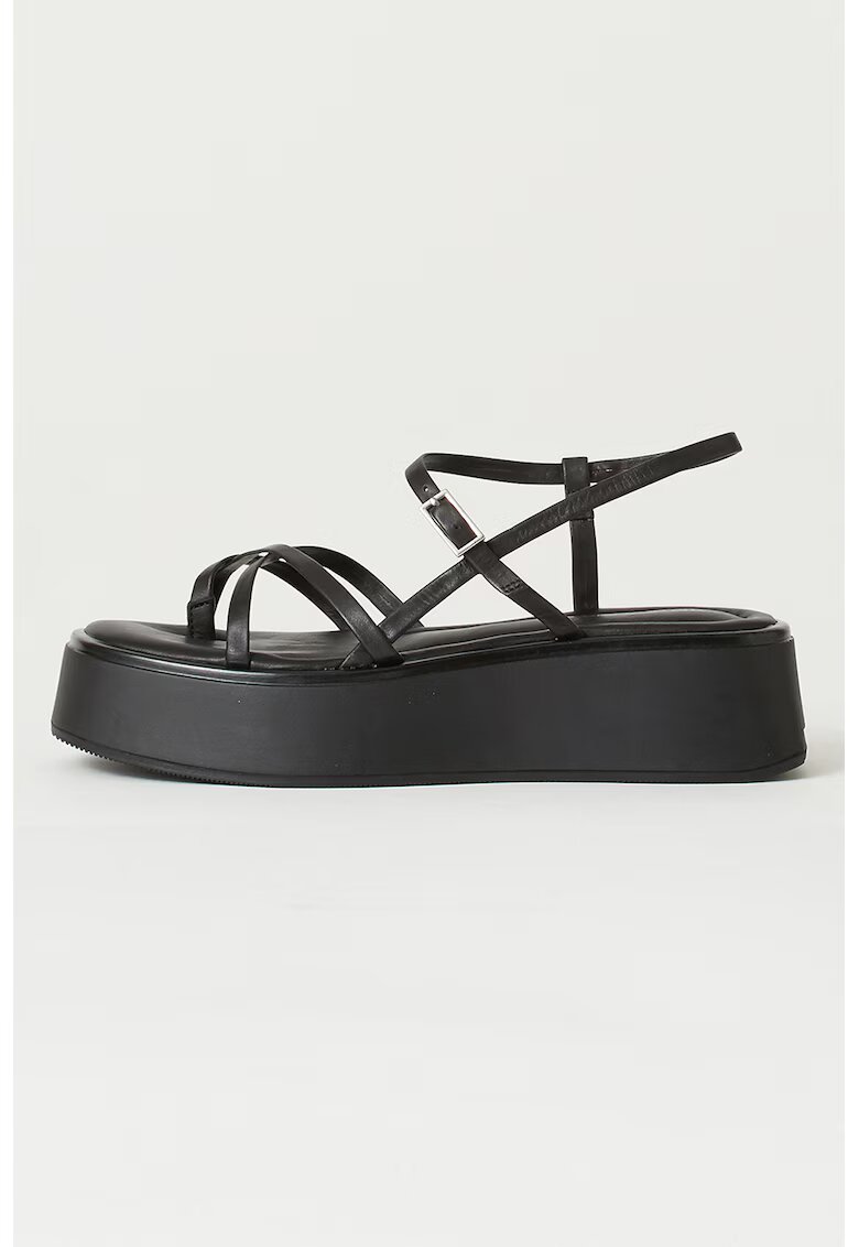 Vagabond Shoemakers Кожени сандали с кръстосани каишки - Черен