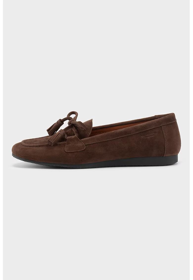 Vagabond Shoemakers Велурени мокасини Hillary с панделка - Земен