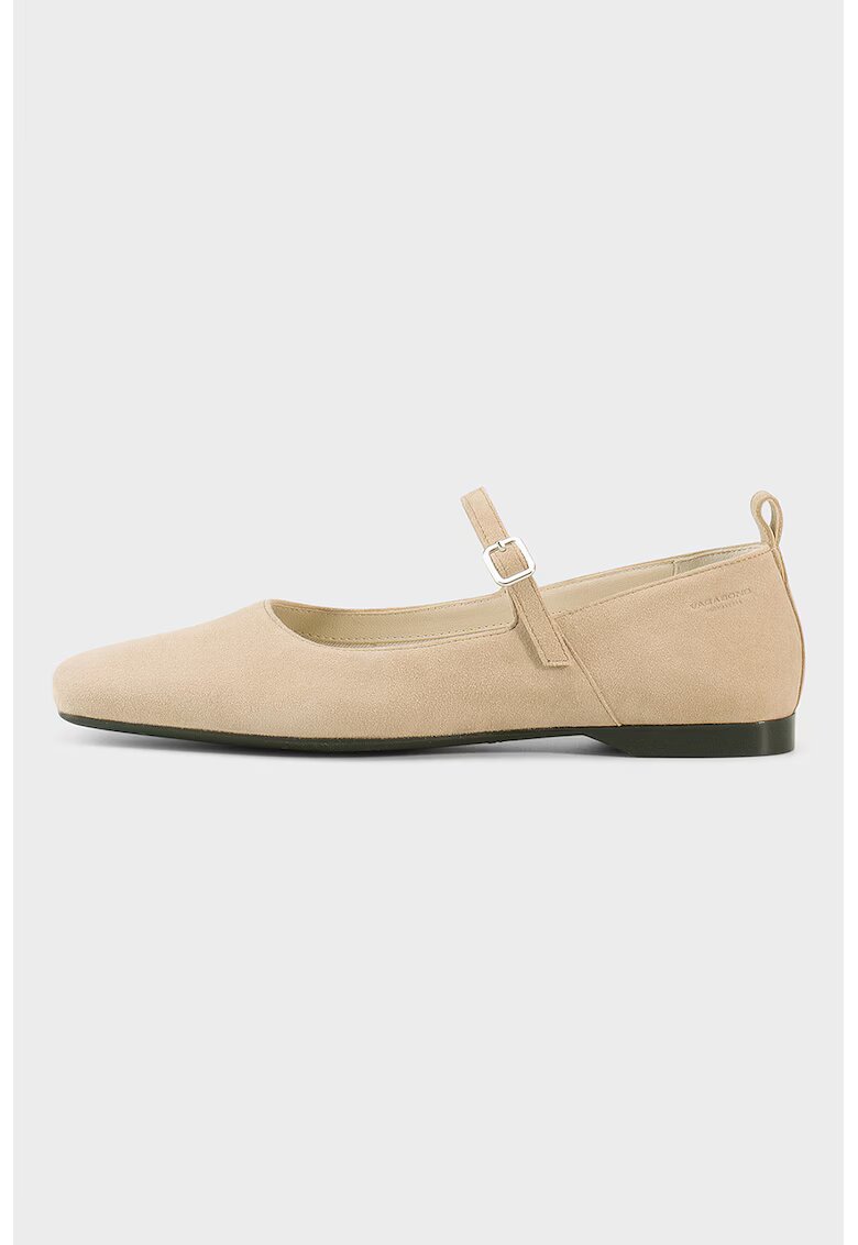 Vagabond Shoemakers Велурени пантофки Mary Jane - Крем