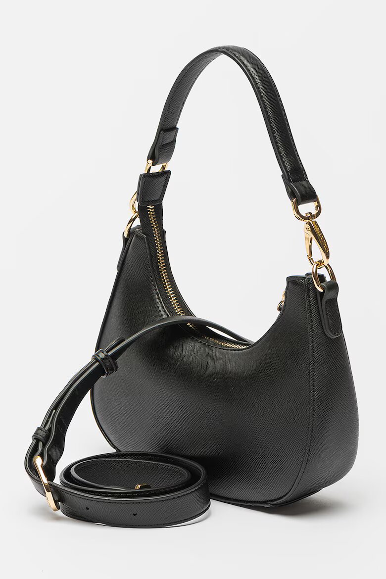 Valentino Bags Чанта Half-Moon Zero от еко кожа с отделяща се презрамка с лого Черен