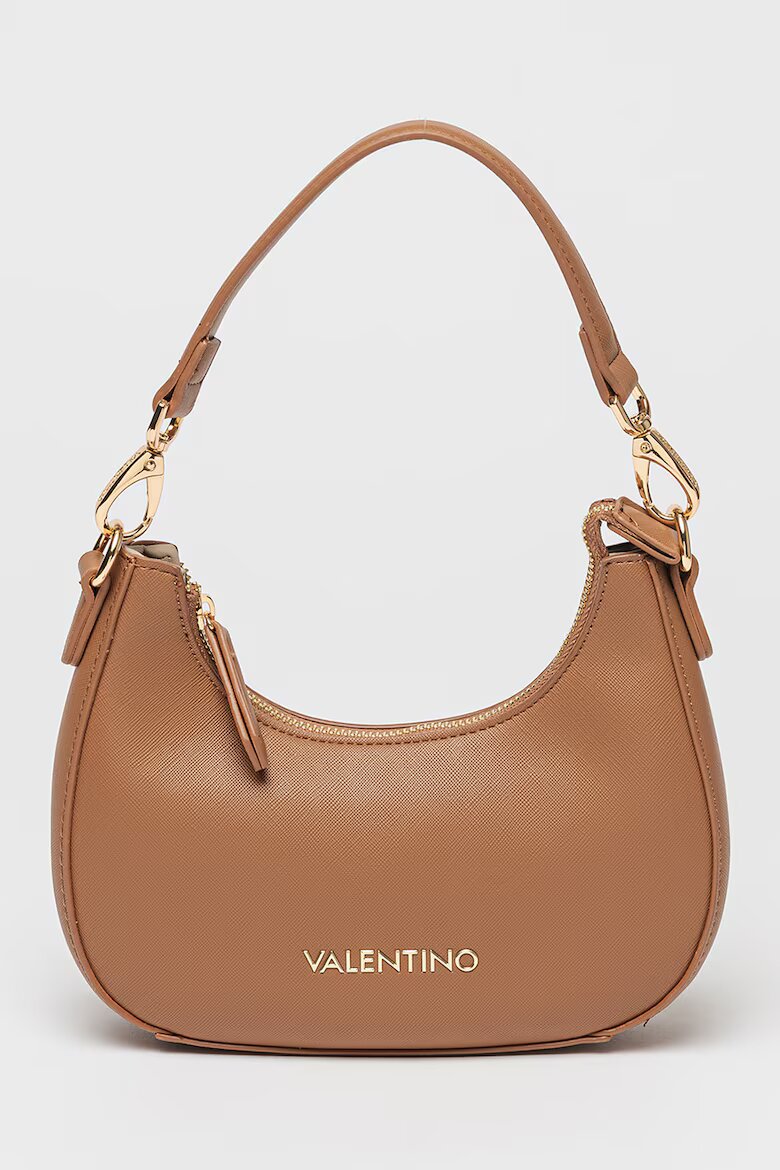 Valentino Bags Чанта Half-Moon Zero от еко кожа с отделяща се презрамка с лого Кафяв