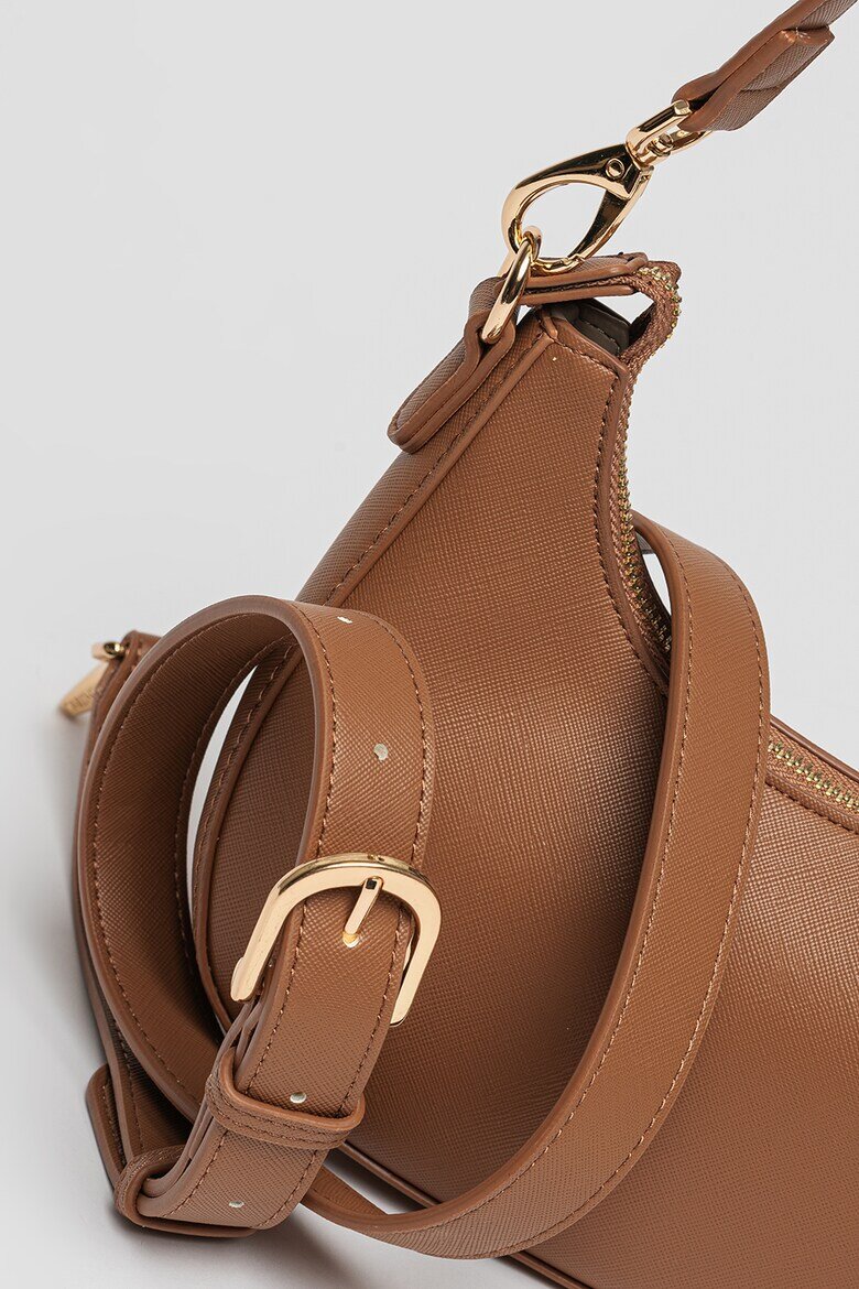 Valentino Bags Чанта Half-Moon Zero от еко кожа с отделяща се презрамка с лого Кафяв