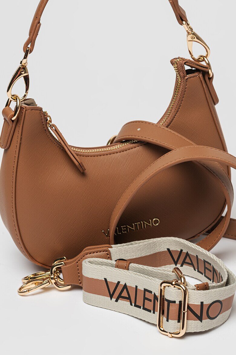 Valentino Bags Чанта Half-Moon Zero от еко кожа с отделяща се презрамка с лого Кафяв
