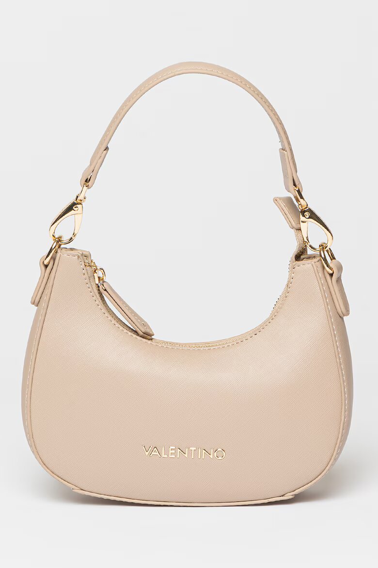 Valentino Bags Чанта Half-Moon Zero от еко кожа с отделяща се презрамка с лого Светло кафяво