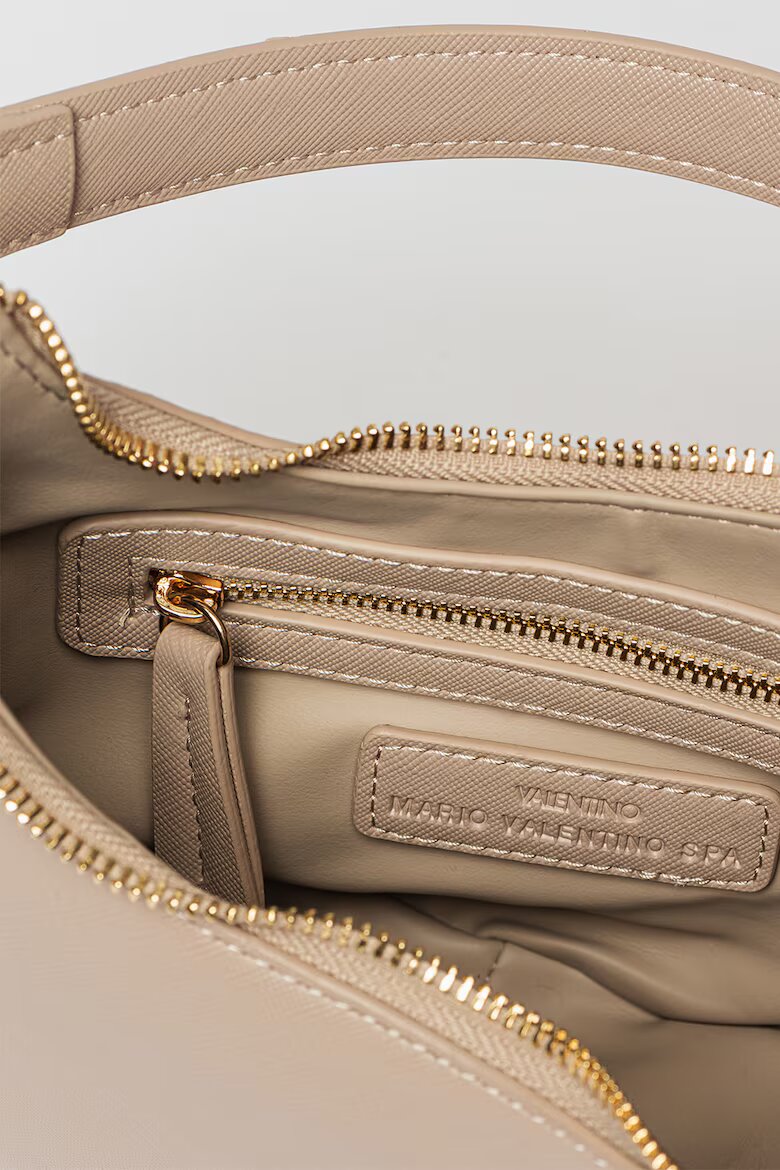 Valentino Bags Чанта Half-Moon Zero от еко кожа с отделяща се презрамка с лого Светло кафяво