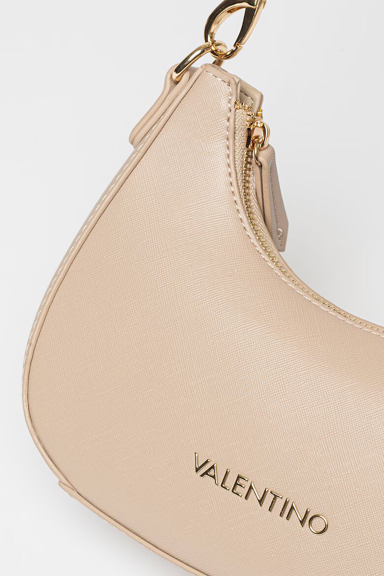 Valentino Bags Чанта Half-Moon Zero от еко кожа с отделяща се презрамка с лого Светло кафяво