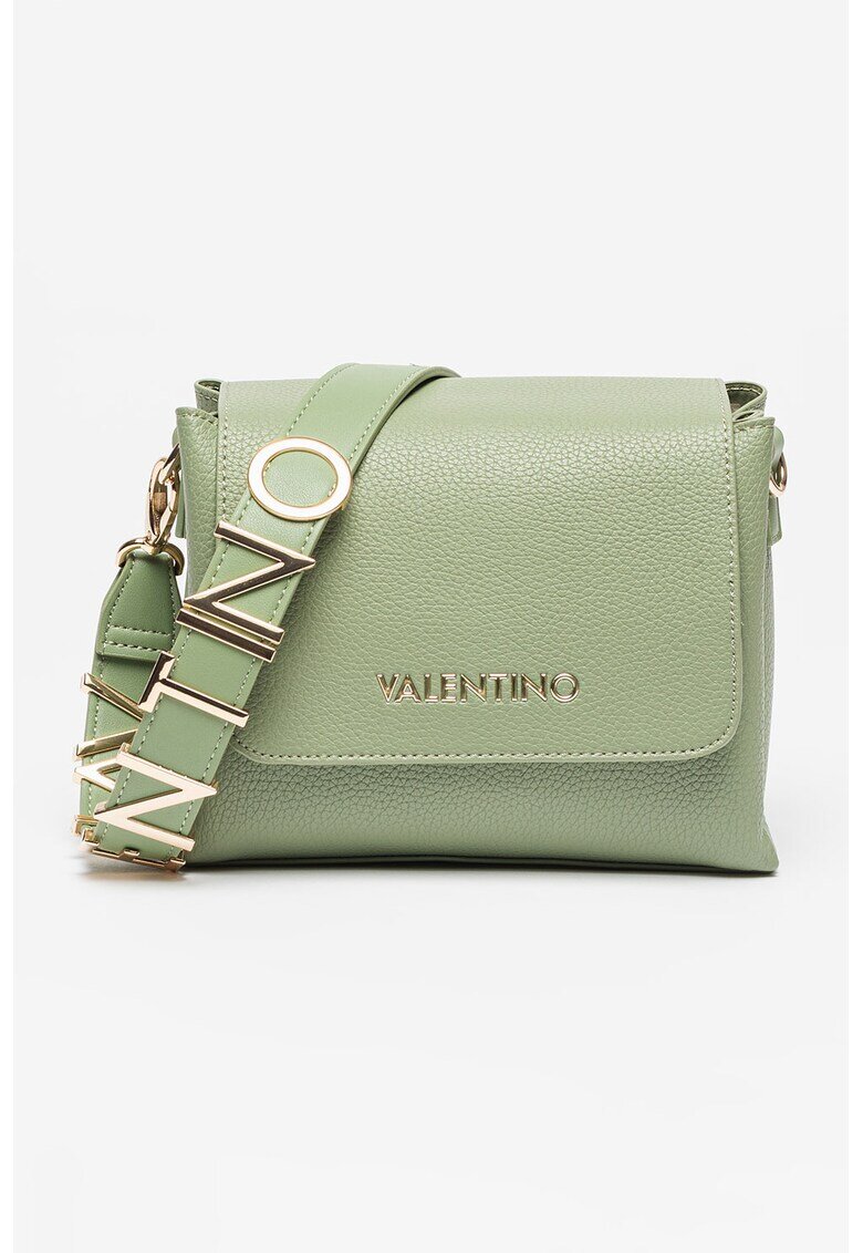 Valentino Bags Чанта през рамо Alexia от еко кожа с метално лого - Зелени аспержи