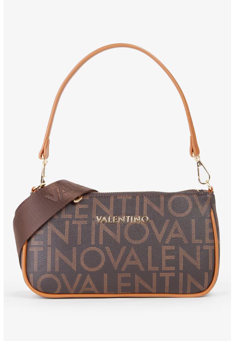 Valentino Bags Чанта през рамо с монограм - Тъмнокафяв