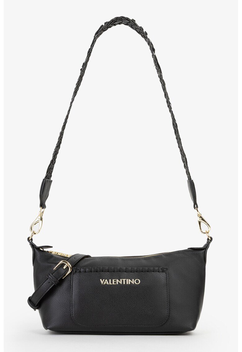 Valentino Bags Чанта през рамо със сплетена презрамка - Черен