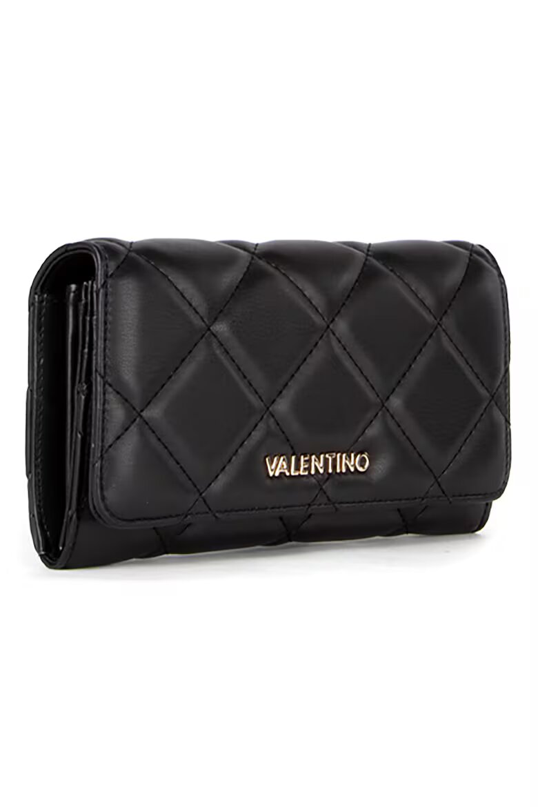 Valentino Bags Капитониран портфейл от еко кожа Черен