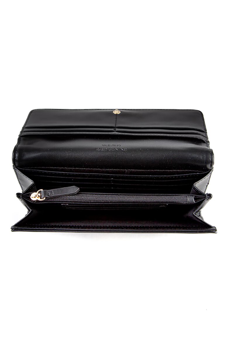 Valentino Bags Капитониран портфейл от еко кожа Черен