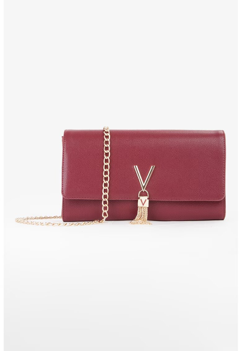 Valentino Bags Клъч Divina с презрамка с верижка - Бордо