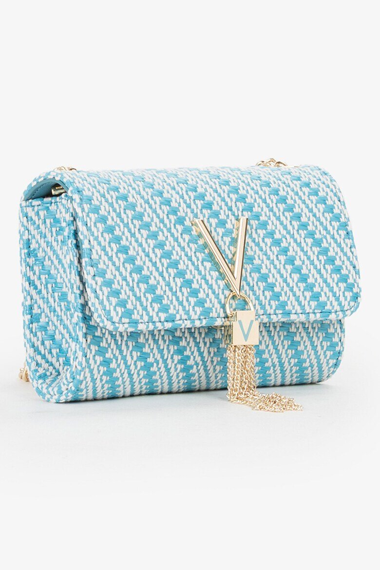 Valentino Bags Клъч Divina Summer с презрамка с верижка Бял/Тюркоаз