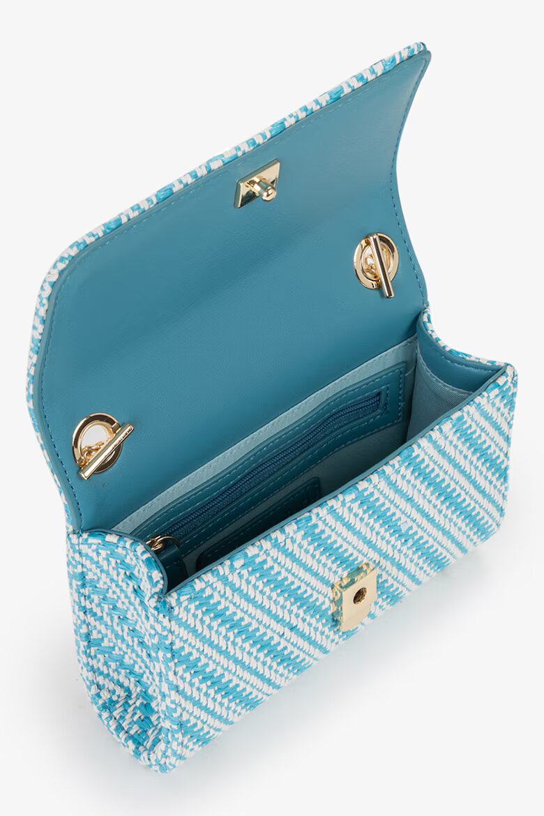 Valentino Bags Клъч Divina Summer с презрамка с верижка Бял/Тюркоаз