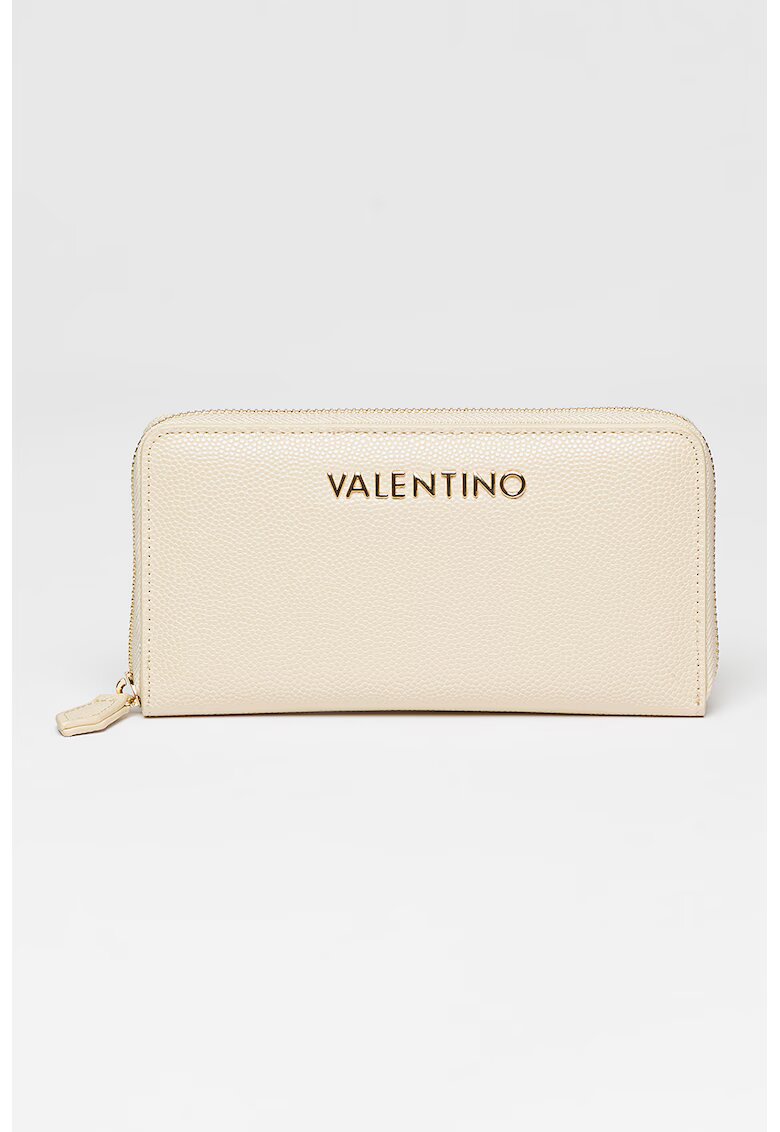 Valentino Bags Портфейл Divina от еко кожа с цип и метално лого