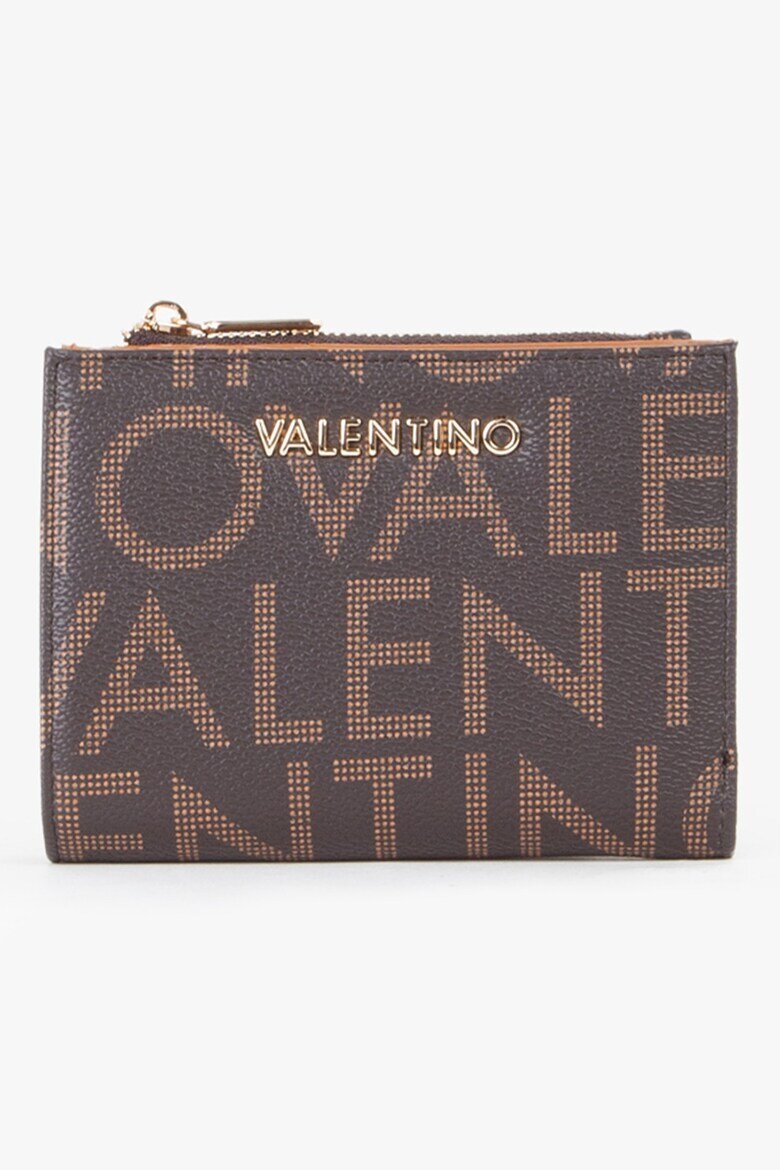 Valentino Bags Портфейл от еко кожа на лога Тъмнокафяв