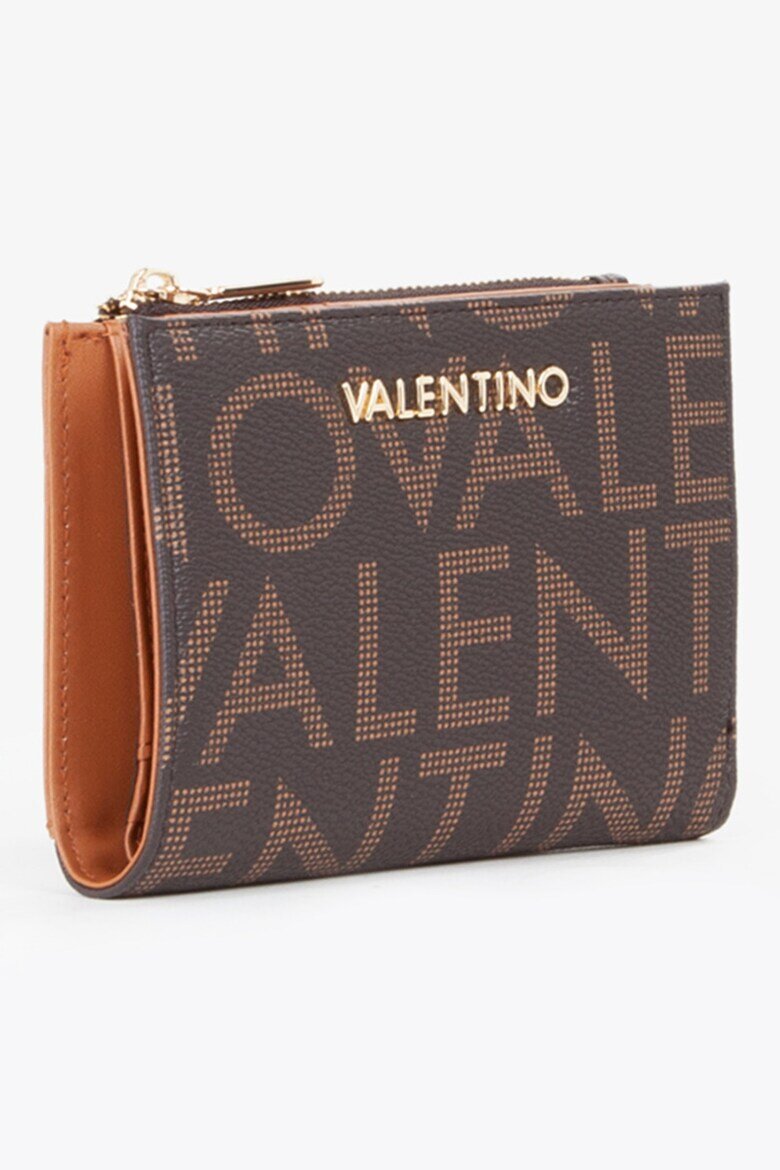 Valentino Bags Портфейл от еко кожа на лога Тъмнокафяв