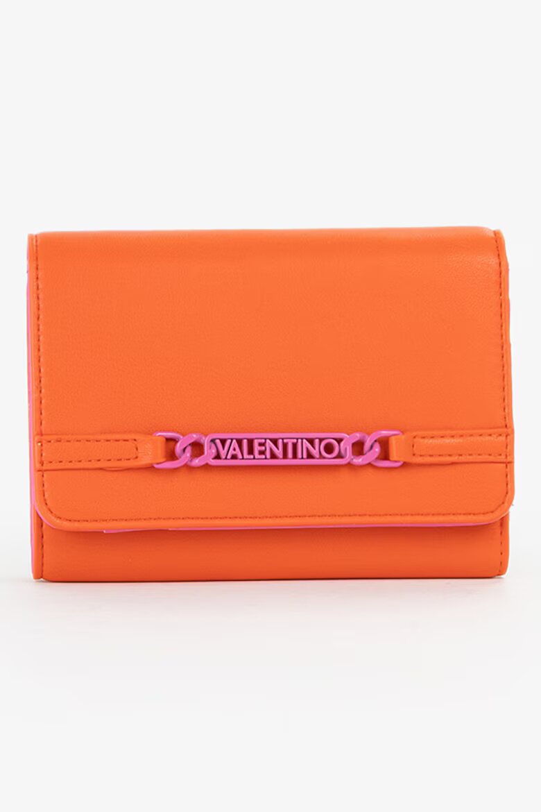 Valentino Bags Портфейл от еко кожа с тройно прегъване Оранжев/Фуксия