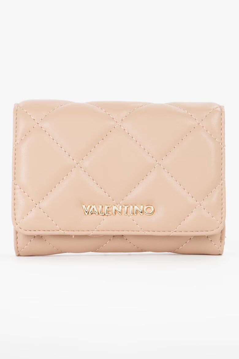 Valentino Bags Портфейл с лого и тройно прегъване Бежов