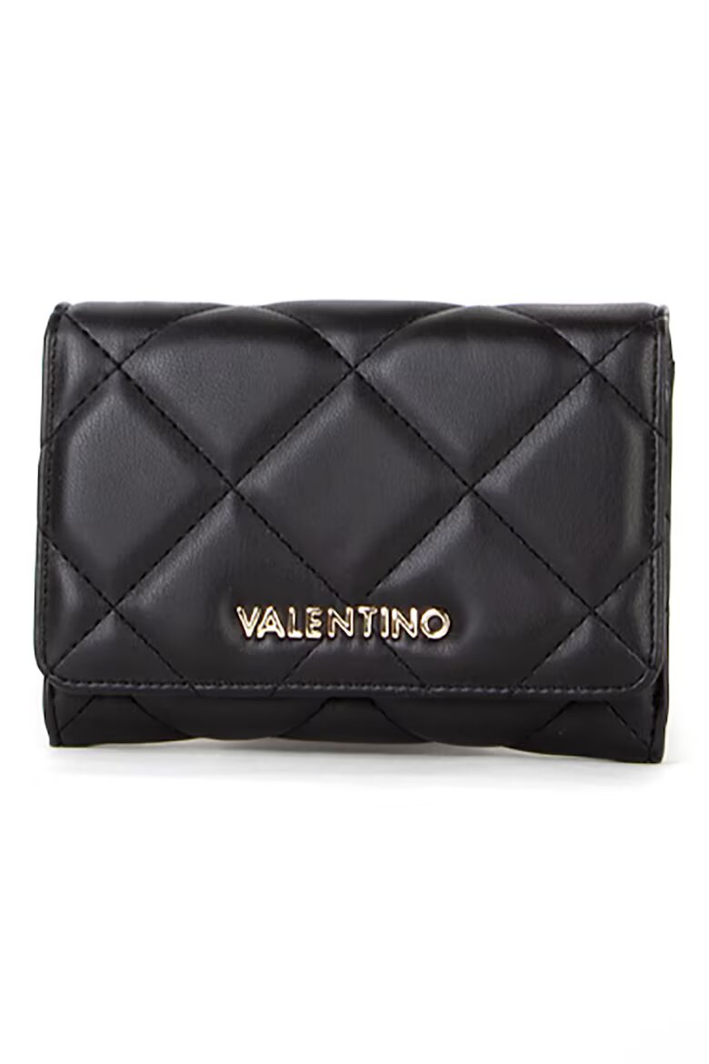 Valentino Bags Портфейл с лого и тройно прегъване Черен