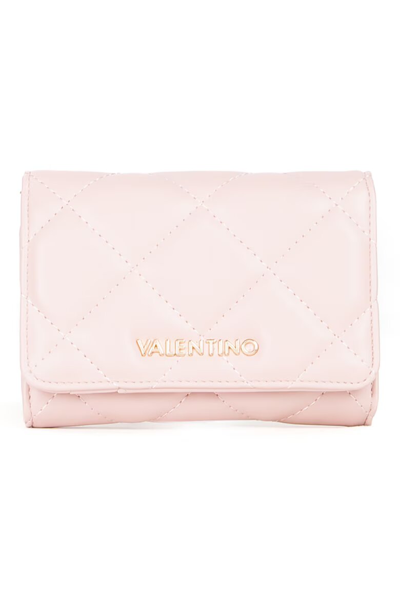 Valentino Bags Портфейл с лого и тройно прегъване Пастелнорозов