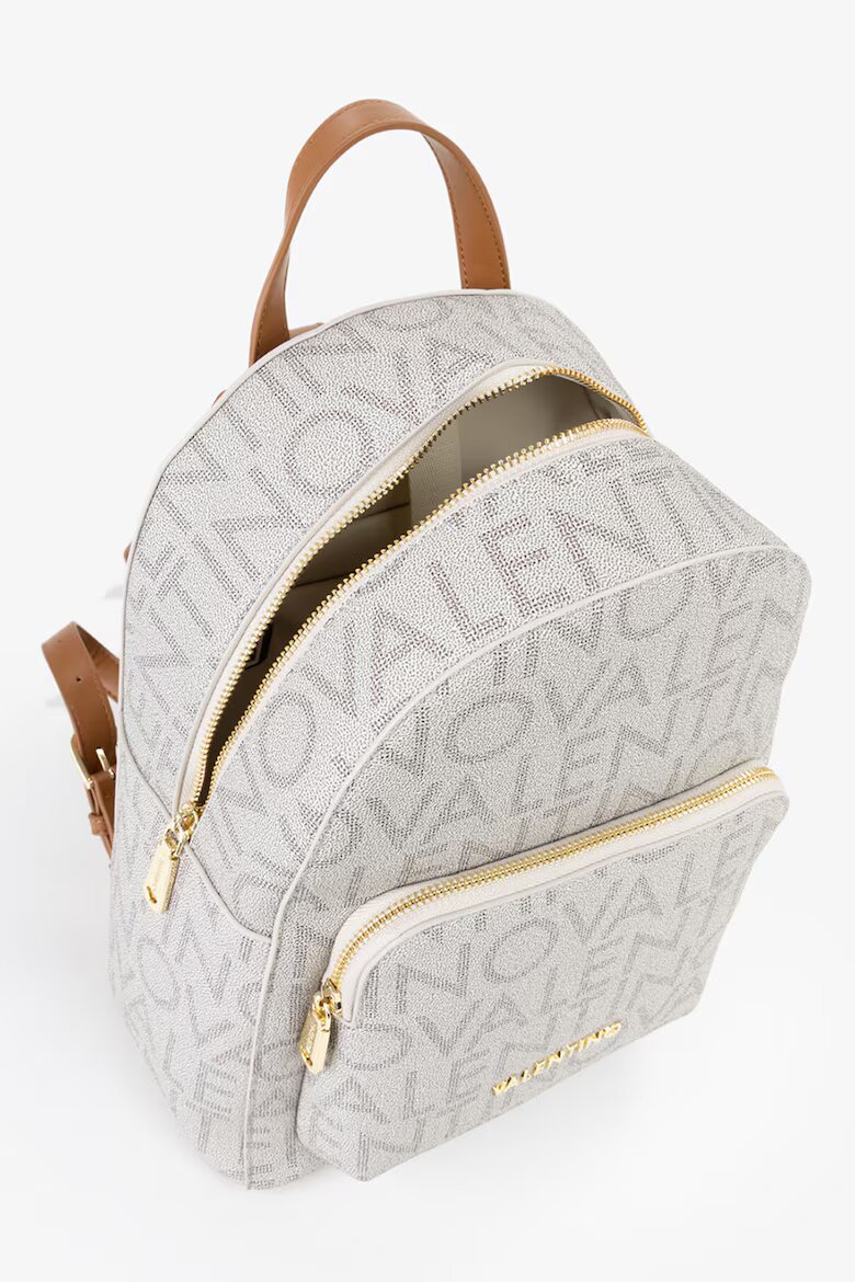 Valentino Bags Раница Regina от еко кожа с лого Светло сив/Светло бежово