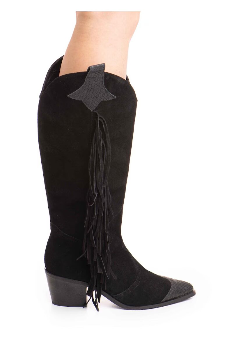Vanilla Ciocate Marshall piele intoarsa neagra cu garnituri texturate