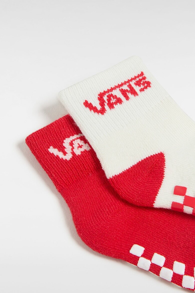 Vans Чорапи с памук - 2 чифта Аленочервен/Мръснобял