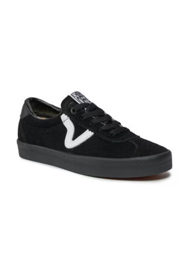 Vans Дамски кецове - естествена кожа - бял/черен