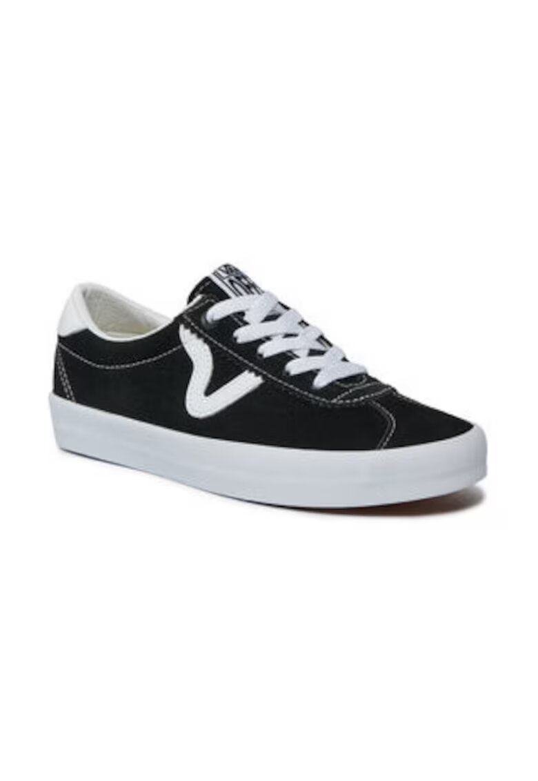 Vans Дамски кецове - естествена кожа - черно/бяло