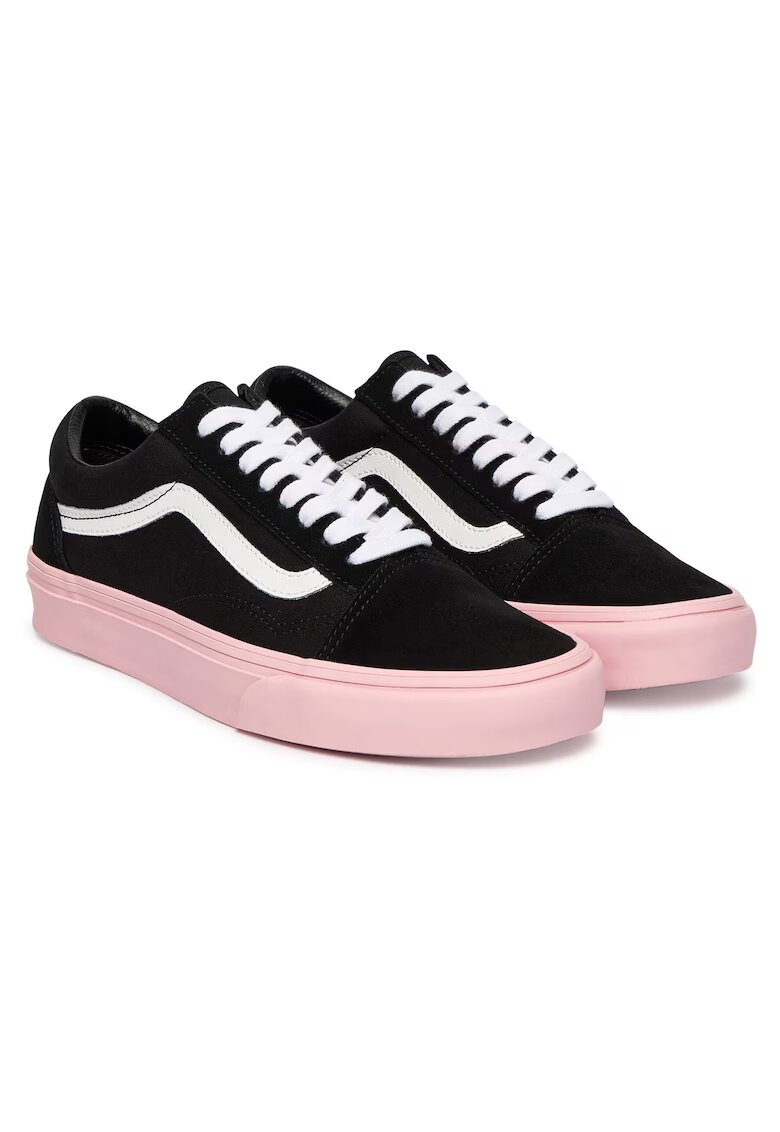Vans Дамски кецове - естествена кожа - черен/розов