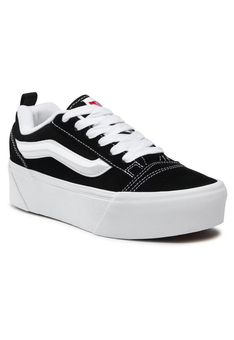Vans Дамски кецове Knu Stack VN000CP66B - с платформа - естествена кожа - черно/бяло