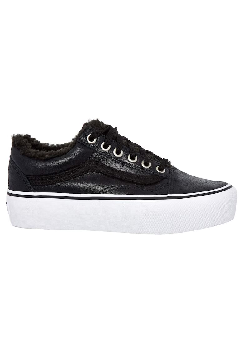 Vans Дамски кецове Платформа Old Skool Екологична кожа Черни