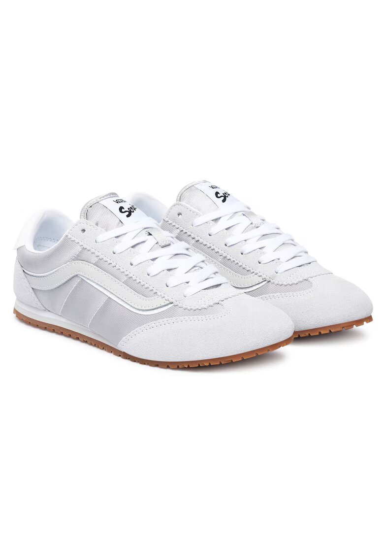 Vans Дамски кецове - Super Lowpro VN000D8 - сив/сребрист - естествена кожа