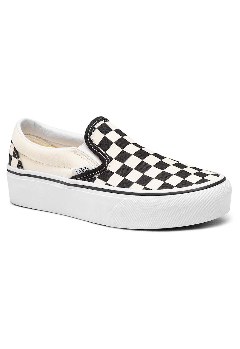 Vans Дамски кецове текстил - бял/черен