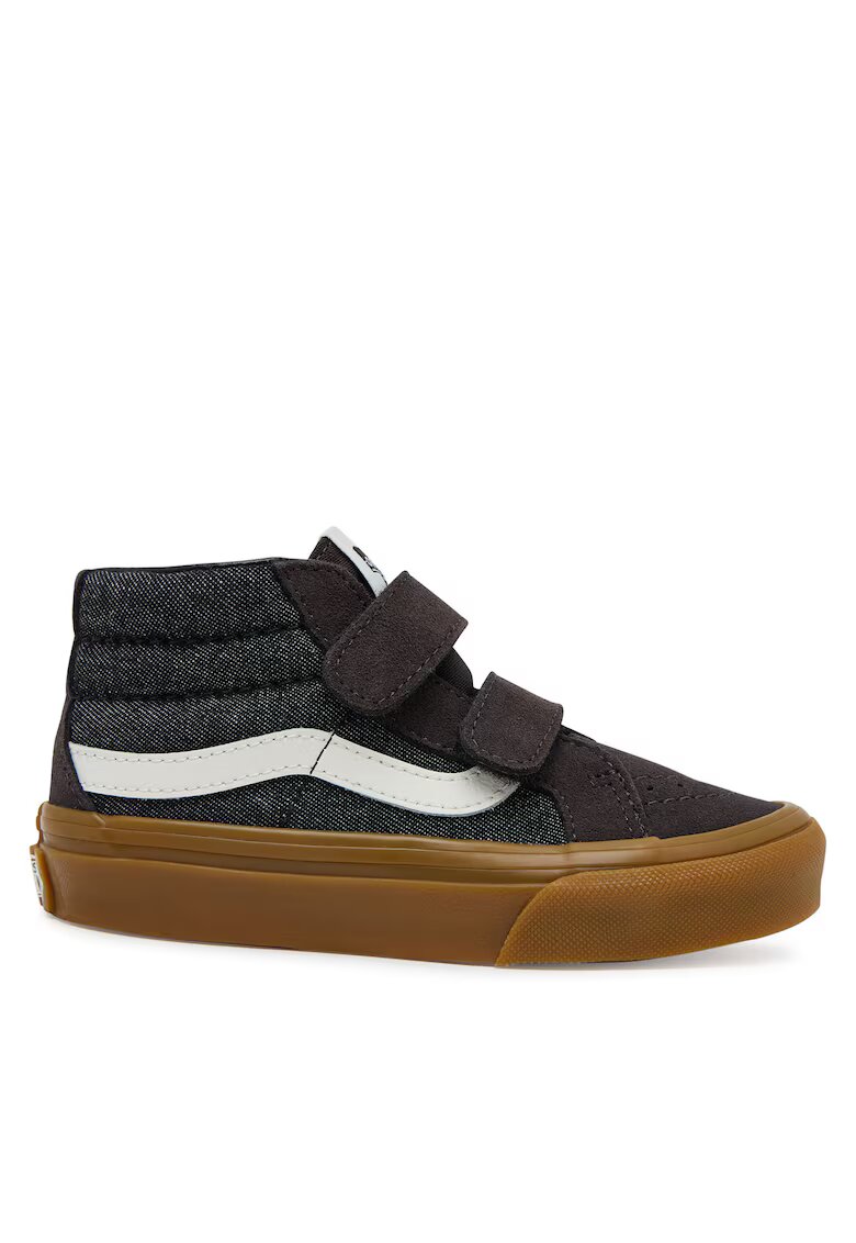 Vans Детски кецове - SK8-Mid Reissue - естествена кожа - сиво кафяво