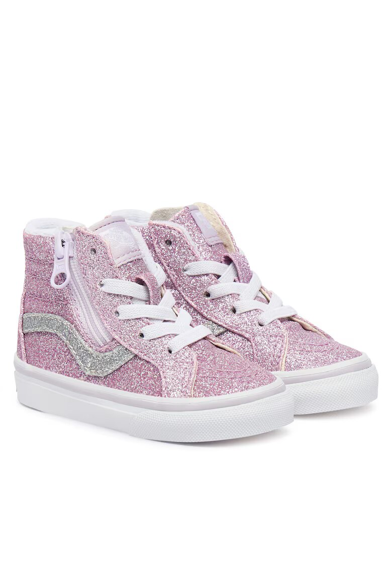 Vans Детски обувки - за момичета - SK8-Hi Reissue Side - екологична кожа - розови - с блясък