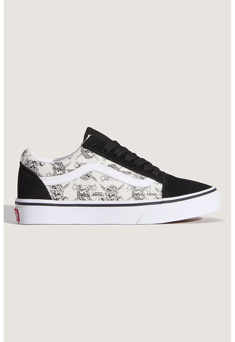 Vans Кецове Old Skool с принт - Черен/Светло бежово